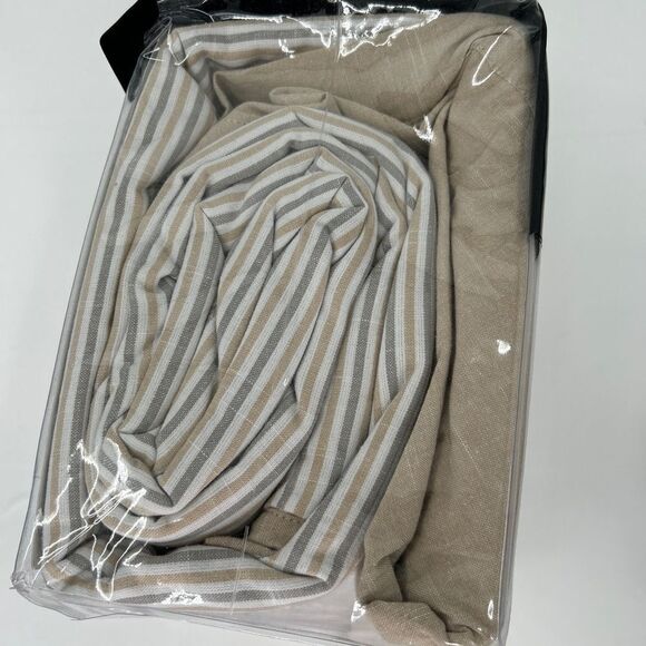 NWT Lauren Ralph Lauren Heath Beige Stripe Duvet Cover Set Queen - Picture 5 of 5